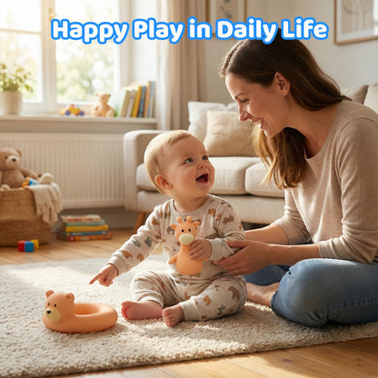 Tiny Marvels Baby Bath Toys for 6 Months & Up, Mold Free No Hole Bath Toys, BPA Free Floating Toddler Bath Toys, Safe Kids Bath Toys for Tub & Pool
