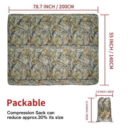 LOOGU Camouflage Camping Blanket, Picnic Blanket, Outdoor Blanket, Beach Blanket- Puffy, Packable, Lightweight & Warm | Ideal for Outdoors, Travel, Stadium, Festivals, Beach, Hammock