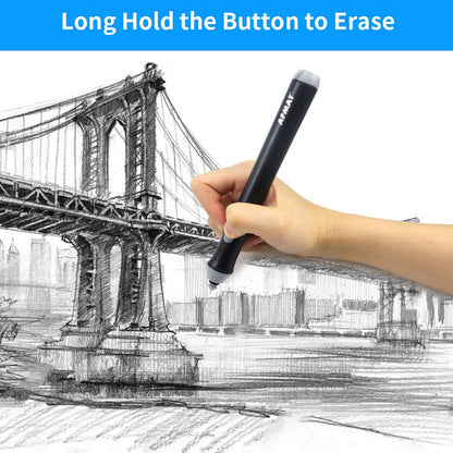 AFMAT Battery Operated Pencil Eraser for Sketching Pencils/Drafting/Drawing/Graphite Pencils, Couture Creations Creative Detailer Tool, AFMAT Electric Eraser Kit for Artists, 140 Refills EEB01