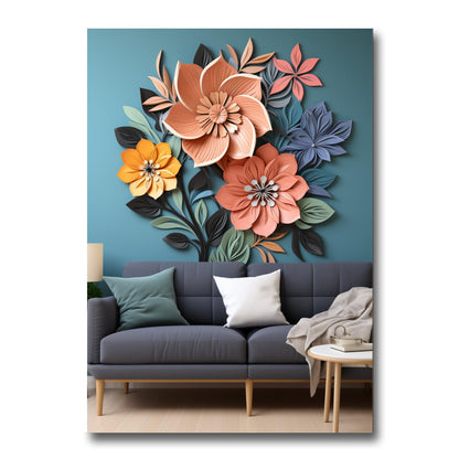 Scandinavian Folk Art, Black and Beige Abstract Botanical Wall Art for Scandinavian Home Decor, Wall Art, Wall Decor