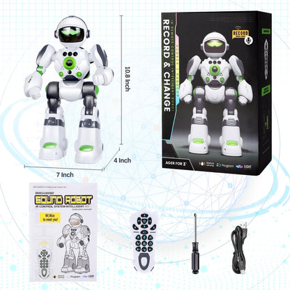 Zreswap Robot Toys Gift for Kids: Remote Control Robot Programmable with Record Voice Music Dancing Gesture Control, for Toddler Boys and Girls