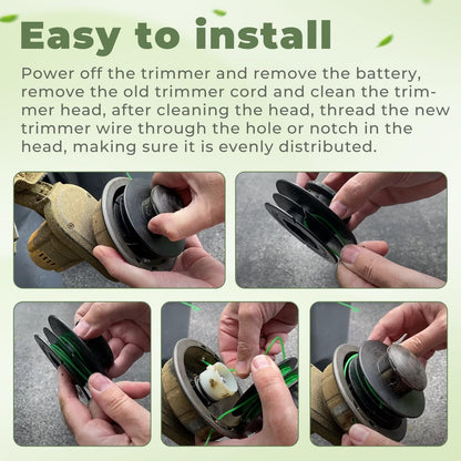 TOSRWGLL 0.095" Black Diamond Trimmer line Replacement for Echo Trimmer Models SRM-225, SRM-2620, SRM-2620T, SRM-3020T, 885 ft Heavy Duty Weed Eater String Twist Line 330095073