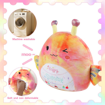 AWNOGKUE Stuffed Animal Butterfly Plush Toys 14 Inch Soft Unicorn Plushies Pillow Cute Rainbow Plushies Room Decoration Birthday Gifts for Kids Toddlers Girls and Boys (Large Butterfly)