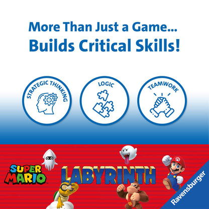 Ravensburger Super Mario Labyrinth Board Game - A Strategic Maze Challenge for Family Nights - Great Birthday Gift - 2-4 Players - Kids Ages 7-10 and Older