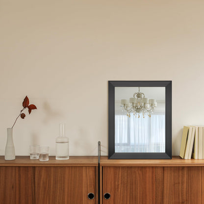 Ruomeng Rectangular Wall Mirror 16" x 20" Framed Mirror for Bathroom, Bedroom, Entryway, Living Room, Black