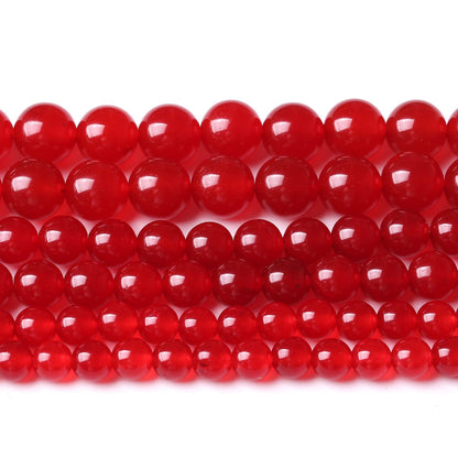 36PCS 10MM Red Chalcedony Beads Energy Healing Beads for DIY Jewelry Bracelet Necklace Making for Jewelry Making 15Inch