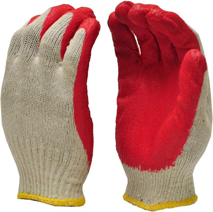 PROGEAR SAFETY 300 Pairs String Knit Red Palm Latex Dipped Work Gloves
