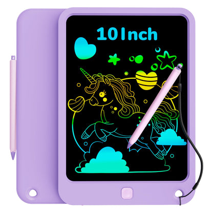 KOKODI LCD Writing Tablet for Kids, 10 Inch Colorful Drawing Tablet, Educational Learning Kids Toys for Age 3-12 Years Old, Toddler Doodle Board, School Supplies for Girls, Birthday Gifts,Purple