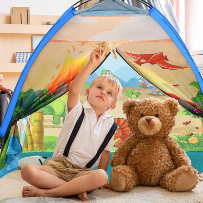 Mnagant Kids Play Tents,the World of Dinosaurs Tents for Kids Indoor/Outdoor fun, Dinosaurs Dome Playhouse for Boys & Girls,Durable and Breathable Premium Material, Perfect Kid’s Gift- 47" x 47" x 43"