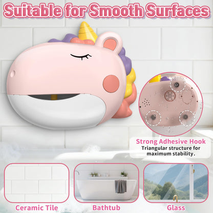 Infowush Baby Bath Toys, Unicorn Bath Bubble Machine Toddler Bath Toys for Kids Ages 1-3 4-8, Interactive Bathtub Shower Water Toys Bubble Maker with Music Christmas Birthday Gifts for Boys Girls