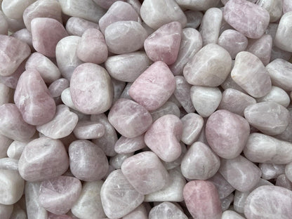 GAF TREASURES 5 Pcs Kunzite Tumbled Stones, Polished Natural Kunzite Gemstone, Kunzite Healing Crystals (Kunzite)