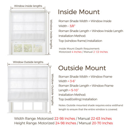 TWOPAGES Linen Roman Shades for Windows Custom Cordless Blinds for Indoor Windows,French Doors,Bedroom, Living Room, Bathroom(Sand Beige, Custom Made)