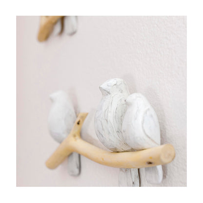 Crane Baby Handcrafted Wooden Bird Wall Decor, 2-Piece Set for Boys or Girls Woodland Nursery Decor, Natural Hand-Carved Wood, Woodland Decor For Nursery