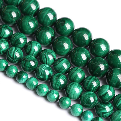 8MM 23PCS Natural Stone Green Malachite 3A Grade Gemstone Loose Beads for Jewelry Making DIY Bracelet