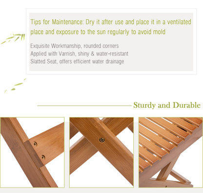 LOYPP Folding Bamboo Stool for Shower, Leg Shaving and Foot Rest, Natural Bamboo Folding Stool, Folding Bamboo Shower Seat, Fully Assembled, 12 Inch High