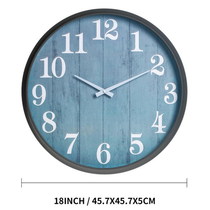 Large Outdoor Indoor Clock Waterproof,18 Inch Waterproof Oversized Wall Clocks,Silent Movement Battery Operated for Garden Patio Pool Room Office Decorative Gifts