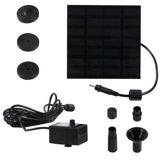 Sunnydaze 40 GPH Submersible Solar Water Pump Kit - For Garden, or Pool - 1.6-Foot Max Lift - No Batteries Required