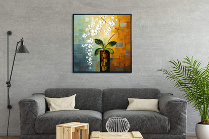 Wieco Art Framed Art Beauty of Life 100% Hand-Painted Modern Artwork Abstract Floral Oil Paintings on Canvas Wall Art for Home Decorations Wall Decor Stretched with Black Frame