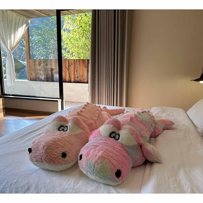 Hofun4U Alligator Plush Pillow, 38 inch Alligator Stuffed Animal, Home Decoration Christmas Valentine’s Birthday Gift for Boys Girls Adults Kids (Pink)