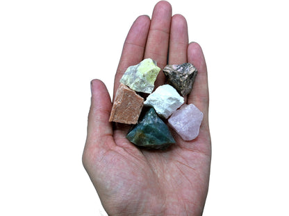 Amazing Gemstone Crystals for Love Manifestation, Set of 6 Rose Quartz, Rhodonite, Peach Moonstone, Serpentine, Scolecite and Moss Agate Healing Crystals and Stones