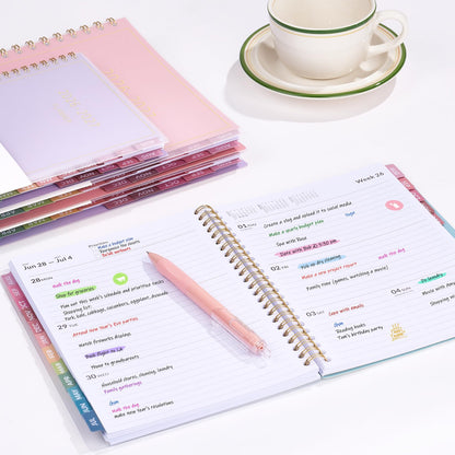Aug 2026 - Dec 2027 Planner, Forvencer 17 Month Academic Planner 2026-2027, 8.5" x 11", Calendar Planner Weekly and Monthly, Daily Agenda Book, College School Supplies for Student Teacher, A4, Beige