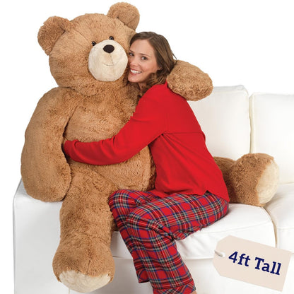 Vermont Teddy Bear Giant Stuffed Animal 4 FT - Big Easter Teddy Bear for Kids & Adults | Stuffed in Vermont, USA - Eco Friendly Gift Saves 200 Plastic Bottles
