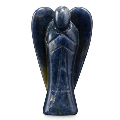 Amazing Gemstone Iolite Angel - Iolite Crystal Angel and Pocket Guardian Angel Crystal Figurines (1.5 inches)