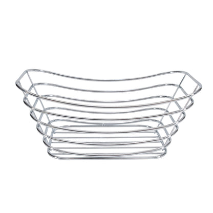 Simplify Wire Towel Basket| Dimensions: 12.1" x 7.5" x 5.1"| Bathroom | Bathroom Storage | Wire Construction | Chrome