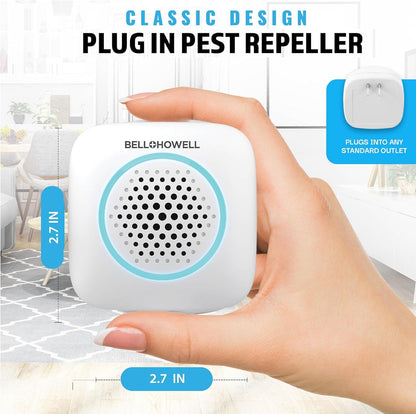 Bell+Howell 4 Pk Ultrasonic Pest Repeller Indoor, Mice Repellent Indoor Home Kit, DIY Pest Control at Home, Plug in Spider Repellent, Rodent Repellent, Bug, Insect & More, Family and Pet Safe