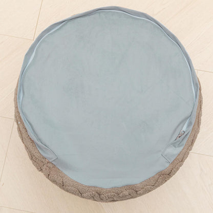 Asuprui Round Pouf Ottoman Stuffed Foot Stool Floor Pouf Chair for Living Room Bedroom Filled One Piece High Resiliency Foam Boho Poof Foot Rest for Couch 20 Diameter x 12 Height Coffee with Filler