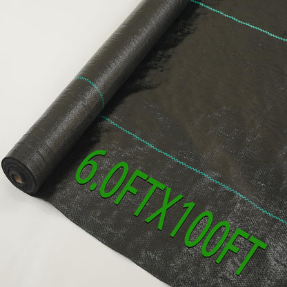 Flysogan 6ft×100ft Garden Weed Barrier Fabric Heavy Duty Landscape Fabric with Superior Permeability Easy Set up Weed Control Ground Cloth