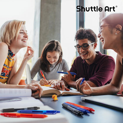Shuttle Art Retractable Gel Pens, 20 Pack 0.7mm Medium Point Rollerball 10 Black 5 Red 5 Blue Ink Pens Smooth Writing with Comfortable Grip for Writing Journaling Taking Notes Office School Home