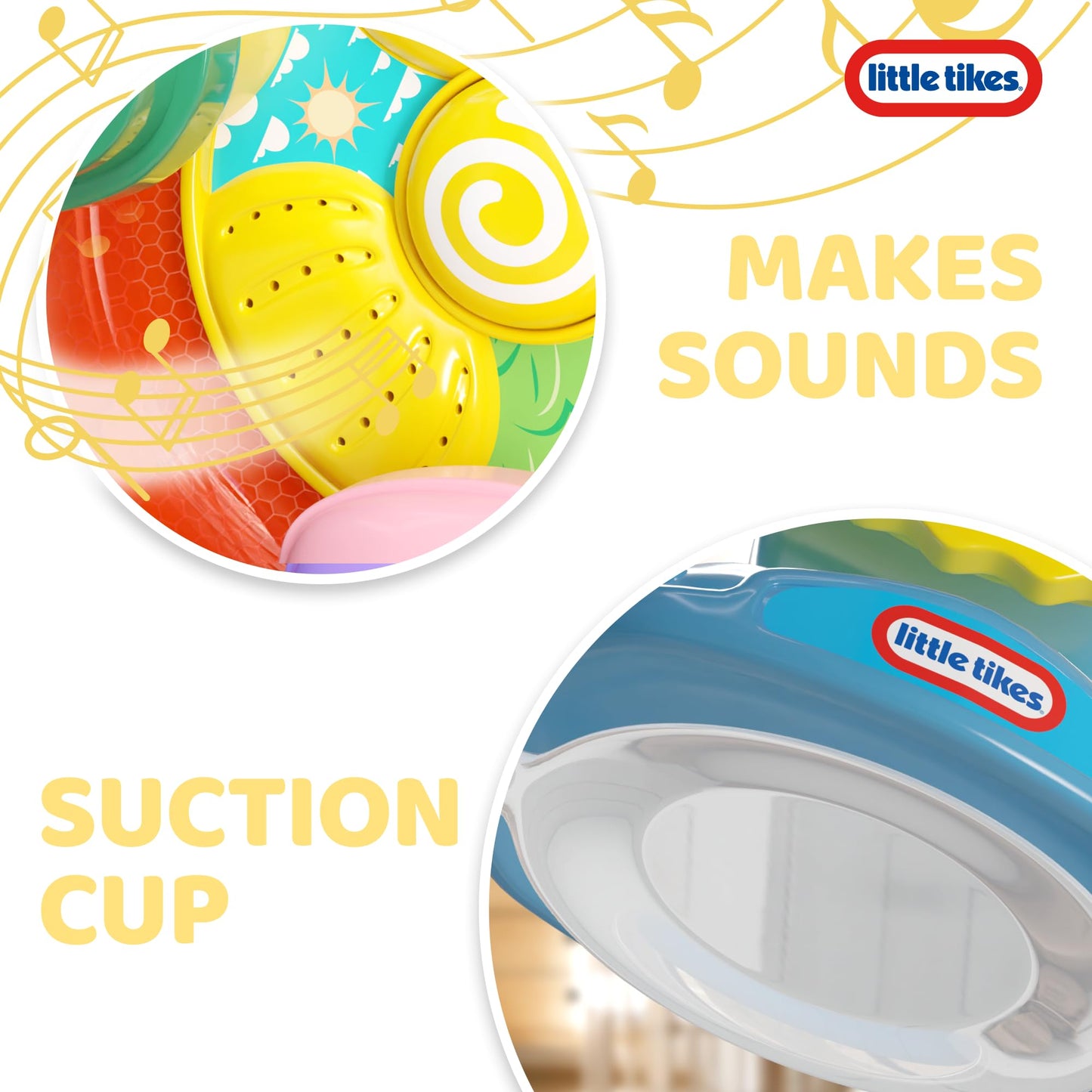 Lollipop Little Tikes Lights and Sounds Ferris Wheel Toy - Suction Cup Spinning Toy for Babies and Toddlers, High Chair Fun Time for Toddlers