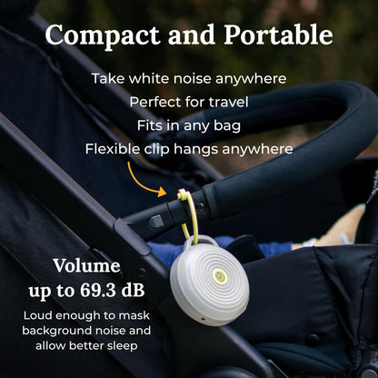 Yogasleep Hushh & Crush Resistant Travel Case, (2 Piece Set) Portable White Noise Sound Machine for Baby, 3 Soothing Natural Sounds, Noise Canceling for Sleep Aid, Office Privacy, & Meditation