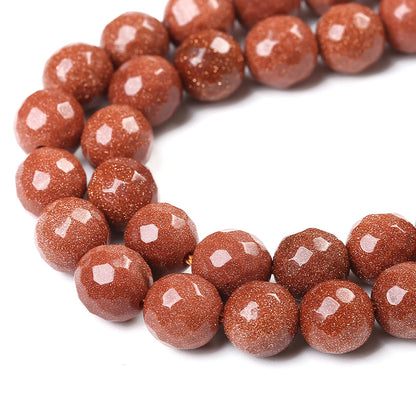 32pcs 12mm Natural Gold Sandstone Beads Faceted Stone Energy Healing Beads for Jewelry MakingDIY Bracelet Necklace Accessories 15" (12mm, Faceted Gold Sandstone)