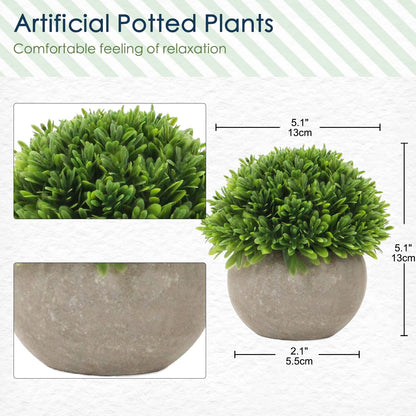 Briful Small Fake Plants Faux Potted Plant Mini Artificial Plants for for Home Table Office Room Desk Bathroom Shelf Kitchen Farmhouse Mantel Decoration