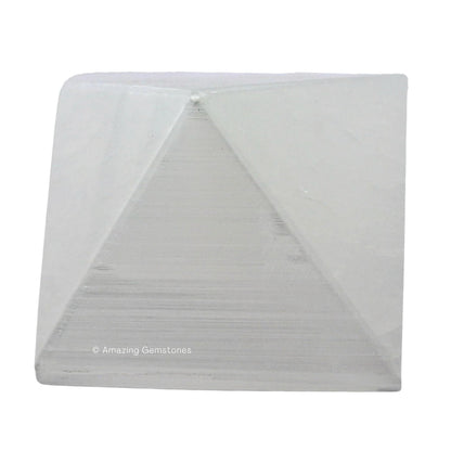 Amazing Gemstone Selenite Pyramid Crystal Healing Stones - 1.5" Great Pyramid Figurine of Natural Stone Pyramid for Meditation, Reiki, Chakra Balancing and Crystal Pyramids Grid