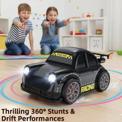PanniOhye 3-in-1 Smart RC Car with Follow & Escape Modes, 360° Stunt Drift, Voice/Light Effects, and Pet Play Mode, 4WD Remote Control Car Toy for Kids and Cat Dogs (White)