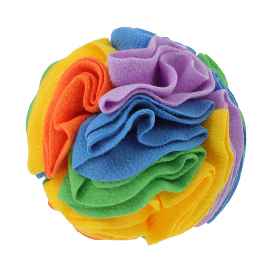 GLIDESMOOTH Snuffle Ball for Dogs, Designed for Small Breeds and Puppies, Interactive Dog Toys, Keeps Pets Busy with Storage Bag Machine Washable, Colorful, Small