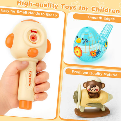 Joyreal 8 in 1 Sensory Toys for Kids with Whistle, Balloon Blower, Floating Blow Pipe Ball - Autism Sensory Product Oral Motor Therapy Tools - Speech Therapy Toys for Toddler 3+ Year Old Boy Girl Gift