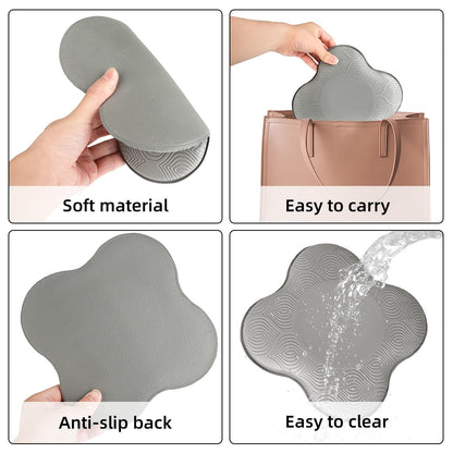 Yflingjie Yoga Knee Pads, Set of 4, Mats for Knees and Elbows, Fitness, Meditation, Kneeling, Balance, Floor, Pilates（grey)