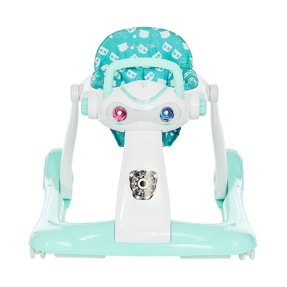 Dream On Me 2-in-1 Charlie Baby Walker, Easy Convertible Baby Walker, Walk Behind, Height Adjustable, Speed Adjusting Wheels, 360-degree Rotating Seat, Mint
