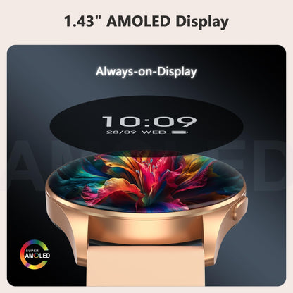 Blackview Smart Watch for Women(Make/Answer Calls), 1.43''AMOLED Touchscreen Fitness Tracker with 100+ Sports Modes, Heart Rate/SpO2/Sleep Monitor/2 Straps, Smartwatch for iPhone & Android