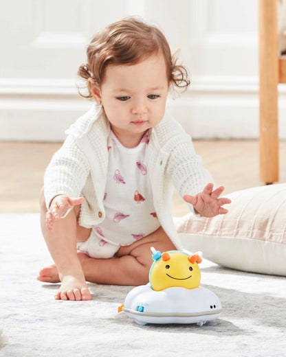 Skip Hop Baby Crawl Toys - 3-Stage Developmental Bee & Motion-Activated Musical Beetbox Ball