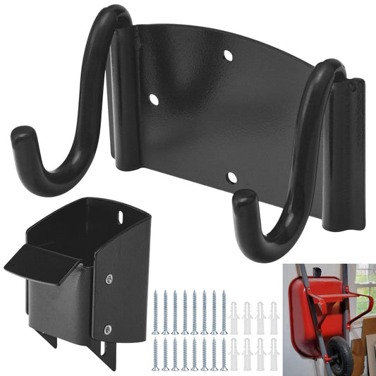 Huthbrother Wheelbarrow Storage Bracket/Hook -90 lbs Capacity, with Top Lift Latch for Most Wheelbarrows and Heavy Construction Types, Maximize Space in Garden, Shed or Workshop