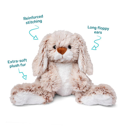 Melissa & Doug Burrow Bunny Stuffed Animal Plushie with Big Feet, Floppy Ears & Fluffy Tail, Adorable Pretend Play Toddler Toys for Girls & Boys 3+
