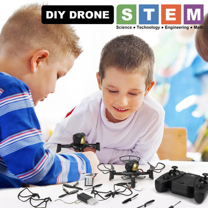 GILOBABY DIY Mini Drone Kit for Kids & Beginners — Build Your Own RC Quadcopter with Altitude Hold, Headless Mode, Indoor/Outdoor STEM Learning & Early Flight Courses, Bulk Educational Orders
