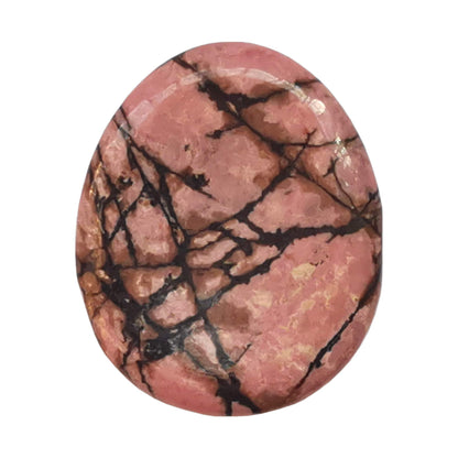 Bacatgem Natural Rhodonite Water Drop Chakra Thumb Worry Stone,Stress Relax Healing Reiki Crystal Pocket Palm Stones