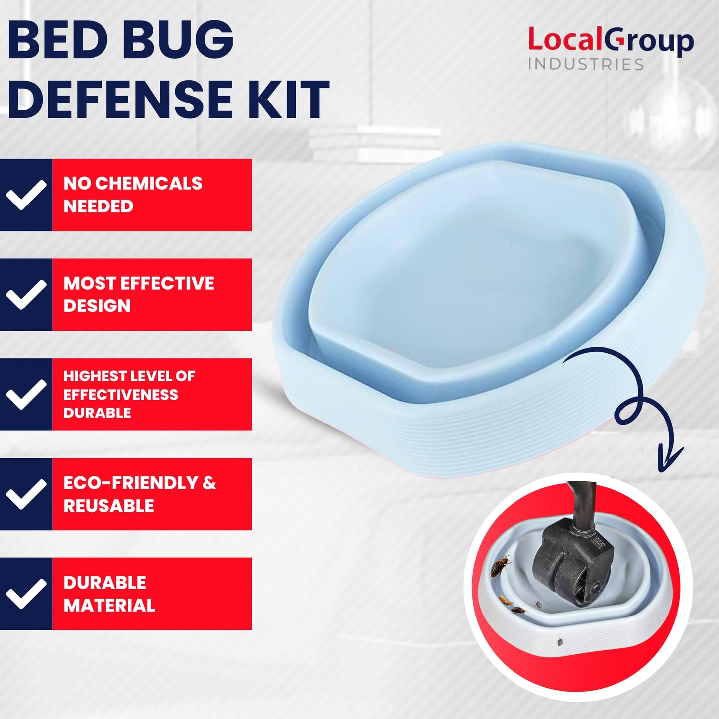 Bed Bug Trap - Eco Friendly Bed Bug Interceptors for Bed Legs - Insect Detector, Interceptor & Monitors for Indoor Home (12)