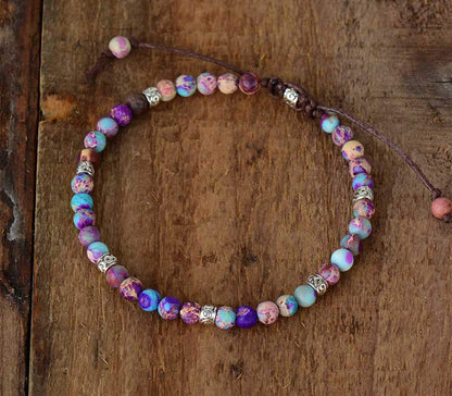 ZOSOJONA Boho Wrap Bracelet for Women, Handmade Natural Imperial Jasper Multi-Layer Stone Beaded Bracelet, Bohemian Healing Crystal Stone Jewelry Gifts